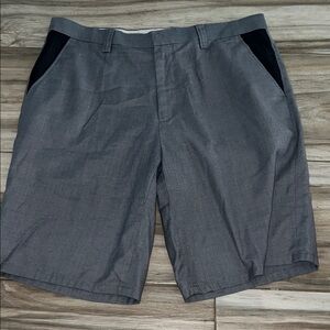 Travis Mathew Charcoal Gray Flat Front Shorts